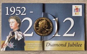 2012 Queen Elizabeth Diamond Jubilee 'St George and Dragon' Gold Layered Commemorative Medal
