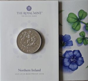 2025 Northern Ireland Shamrock and Flax UK Proof £5 RM Exclusive