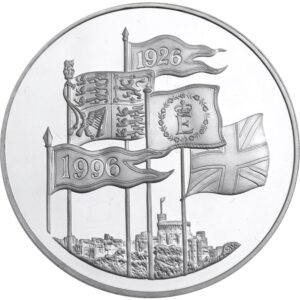 1996 Queen's 70th Birthday £5 Silver Proof Coin in Capsule