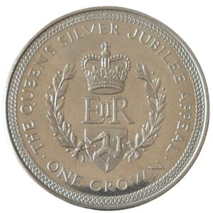 1977 Isle of Man Silver Jubilee Appeal 1 Crown in Capsule