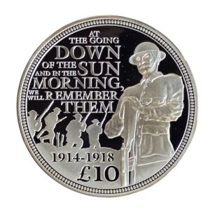 2014 Guernsey Centenary of the First World War 5 Oz £10 Silver Proof in Capsule