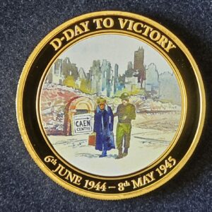 2014 Cook Islands D-Day to Victory: Battle of Caen Proof $1 Copper with Gold Plated