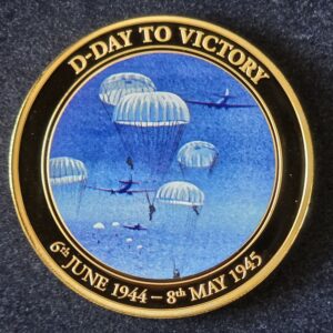 2014 Cook Islands D-Day to Victory: Airborne Operation Proof $1 Copper with Gold Plated