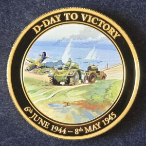 2014 Cook Islands D-Day to Victory: Operation Flunder Proof $1 Copper with Gold Plated