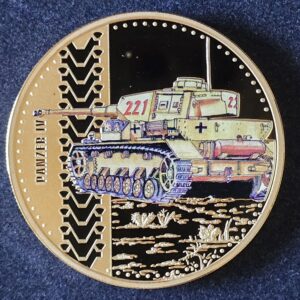 2016 Cook Islands Tanks: Panzer IV Proof $1 Copper with Gold Plating