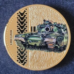2016 Guernsey Tanks: Chieftain Proof 50p Copper with Gold Plating