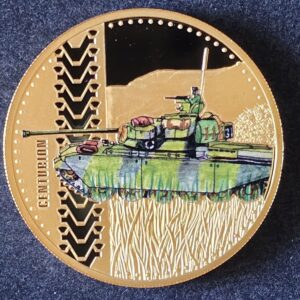 2016 Guernsey Tanks: British Centurion Proof 50p Copper with Gold Plating