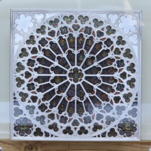 2020 Solomon Islands Rose Window of Notre Dame $8 80g Silver Proof