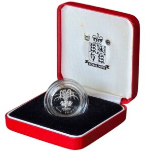 1985 Welsh Leek £1 Silver Proof Piedfort