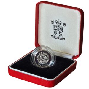 2002 UK Coin £1 Silver Proof Piedfort Three Lions
