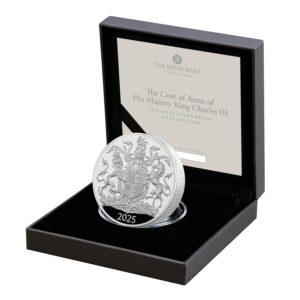 2025 The Coat of Arms of His Majesty King Charles III £5 Silver Proof Piedfort