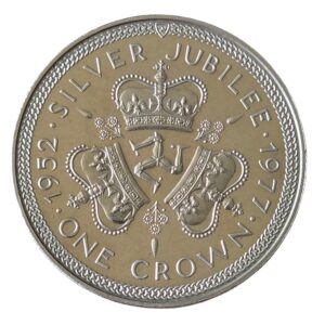 1977 Isle of Man Silver Jubilee 1 Crown in Capsule