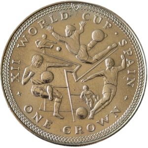 1982 Isle of Man Football World Cup Spain 1 Crown in Capsule