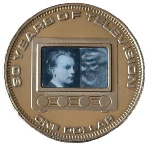 2006 Cook Islands - 80 Years of Television Holographic $1 Coin in Capsule