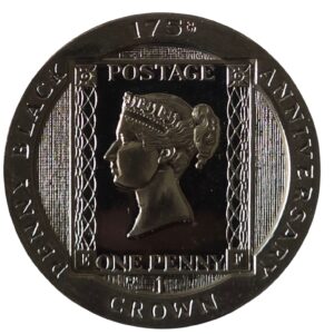 2015 Isle of Man Penny Black 1 Crown Coin in Capsule