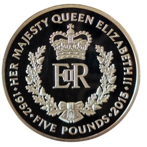 2015 TDC Longest Reigning Monarch £5 Proof Coin in Capsule