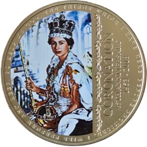 2018 Guernsey Coronation of Queen Elizabeth II Photographic £5 BU Coin in Capsule