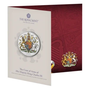 2025 The Coat of Arms of His Majesty King Charles III £5 Coloured BU
