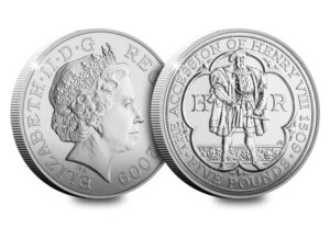 2009 Henry VIII £5 BU Coin in Capsule