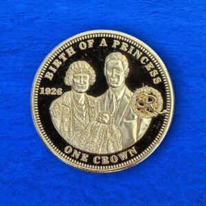 2012 TDC Birth of a Princess 1926 Gold Plated 1 Crown in Capsule
