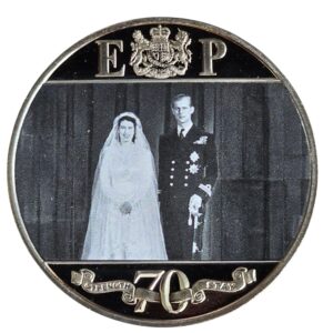 2017 Gibraltar Platinum Wedding Photographic Proof Crown in Capsule