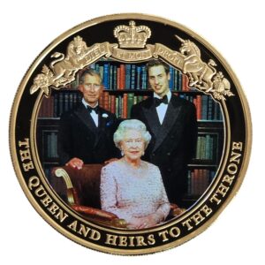 2018 Tokelau Queen and Heirs to Throne $1 Gold Plated Proof Coin in Capsule