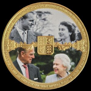 2022 Gibraltar Platinum Jubilee Consort Gold Plated Proof Crown in Capsule