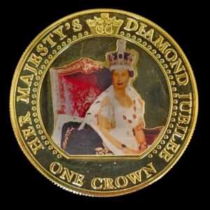 2012 TDC Coronation Photographic Gold Plated 1 Crown in Capsule with COA