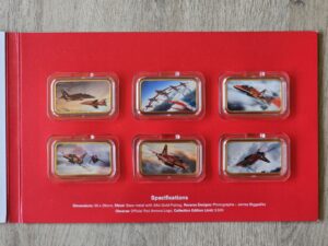 Lot: 530 - Red Arrows Gold Plated 6 Ingot Collection