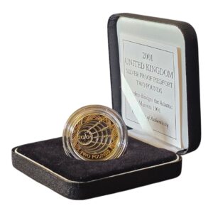 2001 Marconi Wireless Transmission £2 Silver Proof Piedfort