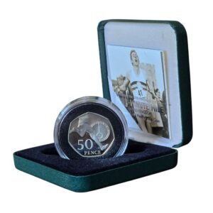 2004 Roger Bannister UK 50p Silver Proof Piedfort