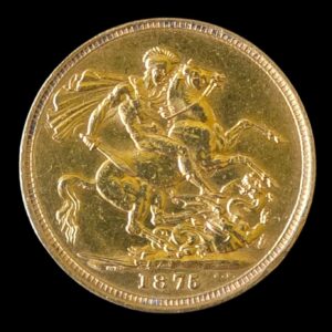1875 Queen Victoria Young Head Full Sovereign - Melbourne