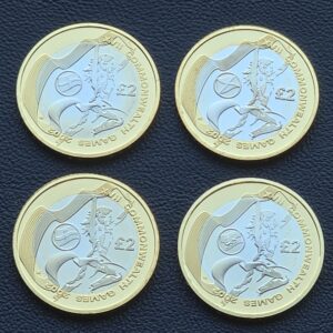 2002 Commonwealth Games Silver Proof £2 Set in Capsules