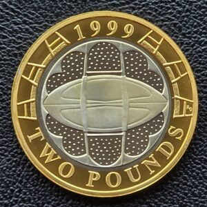 1999 Rugby £2 Silver Proof Coin in Capsule