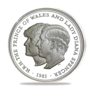 VAT Free: 1981 Royal Wedding Prince Charles Lady Diana Silver Proof Crown in Capsule