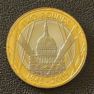 2005 In Victory Magnanimity in Peace Goodwill Silver Proof £2 Coin in Capsule