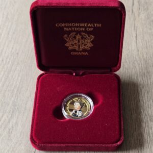 2002 Ghana Queen Elizabeth II Golden Jubilee 9ct 500 Sika Gold Proof