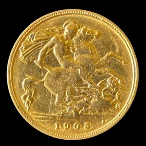 1905 King Edward VII Half Sovereign - London