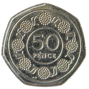 1988 Gibraltar Candytuft Flowers Large 50p Circulation Coin