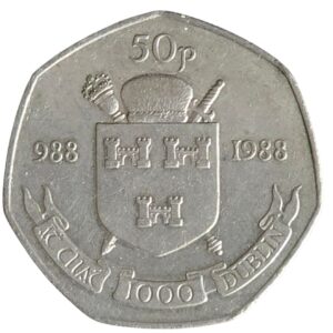 1988 Ireland Millennium Large 50p Circulation Coin