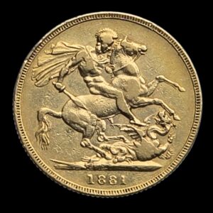 1881 Queen Victoria Young Head Full Sovereign - Sydney