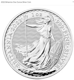 2022 UK Britannia Queen Elizabeth 1 oz Silver Bullion Coin