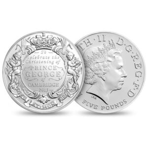 2013 Prince George Christening £5 BU Coin in Capsule