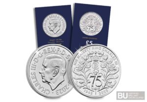 2023 UK King Charles III 75th Birthday £5 BU CC Certified