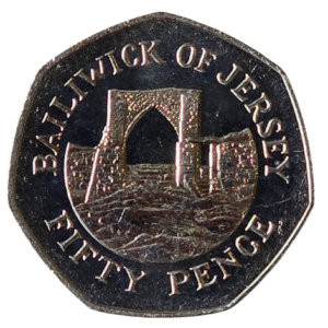 1990 Jersey Grosnez Castle Circulated Large 50p