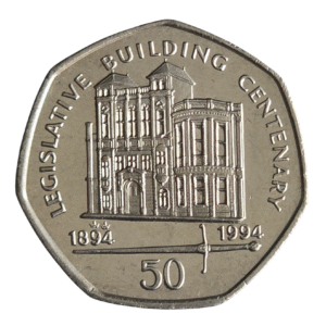 1994 Isle of Man Legislative Building Large Circulated 50p