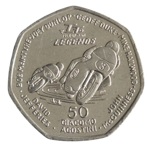 2015 Isle of Man TT Legends 50p Circulation Coin
