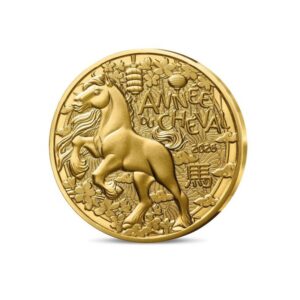 2026 France Year of the Horse Paris Mint Lunar €1/4 UNC Coin in Capsule