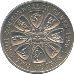 1986 Guernsey Commonwealth Games Circulated £2
