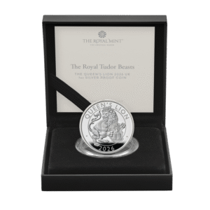2026 Royal Tudor Beasts 09 The Queen's Lion 1 Oz Silver Proof